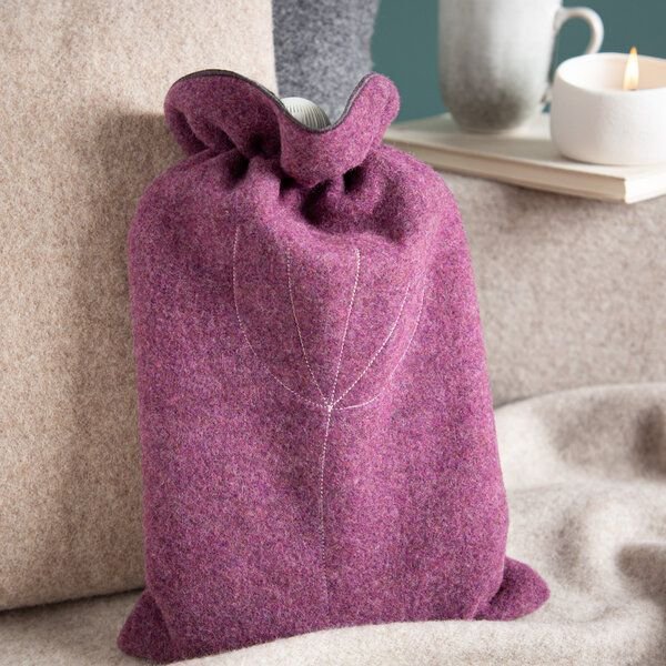 nahtur-design Ökowärmflasche mit Bezug aus 100% Schurwolle