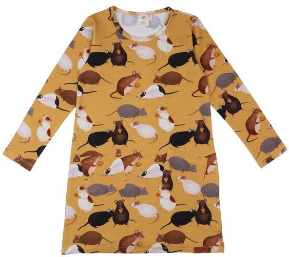 Kleid Gelb Bio Baumwolle Tunika - Walkiddy Spielmäuse, GOTS-zertifiziert, nachhaltig, allergikerfreundlich, umweltbewuss...