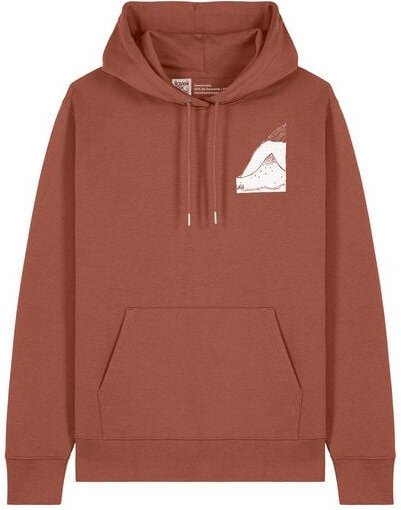 ilovemixtapes Unisex Hoodie „Bergpanorama“ – Bio-Baumwolle, Fair Wear, Schwarz & Heritage Brown