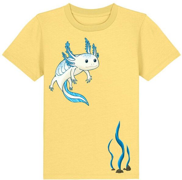 Spangeltangel Kinder-T-Shirt "Axolotl", Bio-Baumwolle, bedruckt