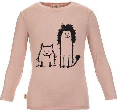 CORA happywear Kinder T-Shirt aus Tencel "Aura" | Rosa mit Druck