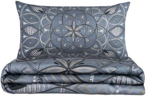 Spirit of OM Bio-Bettwäsche Blue Heaven mit Rosenquarz