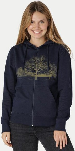 Peaces.bio - handbedruckte Biomode Zip-Hoodie Landscape Damen