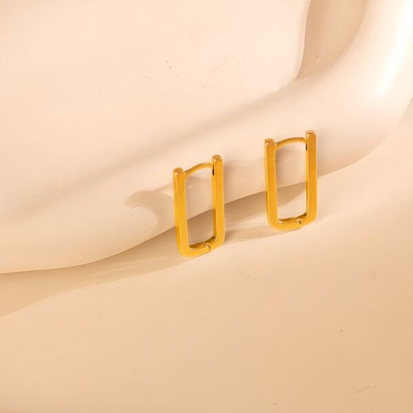 Matte Längliche Ovale Creolen Ohrringe 22mm x 12mm von Elektropulli