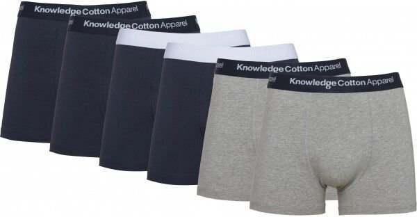 KnowledgeCotton Apparel 6er Pack Boxershorts - 6 pack solid colored underwear - GOTS/Vegan