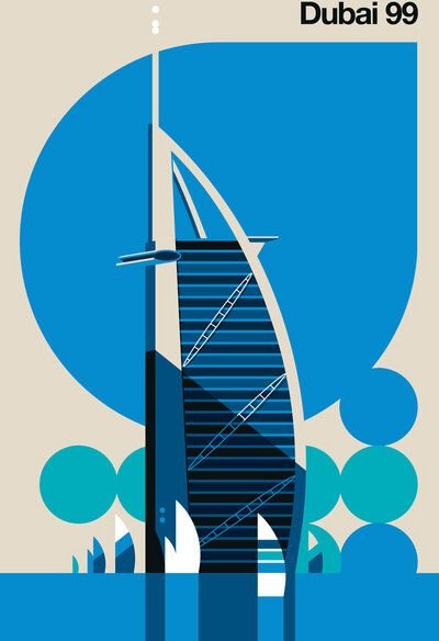 Photocircle Poster / Leinwandbild - Dubai 99