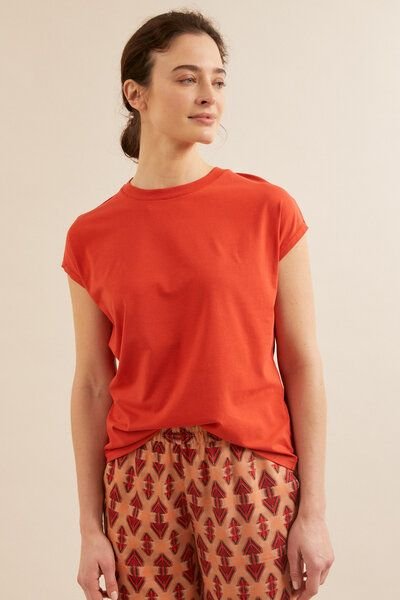 LANIUS Shirt mit überschnittener Schulter aus Bio-Baumwolle GOTS