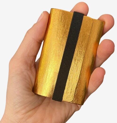 ANDERS & KOMISCH Kartenetui mit Münzfach - Reise Geldbeutel - A&K TINY Gold