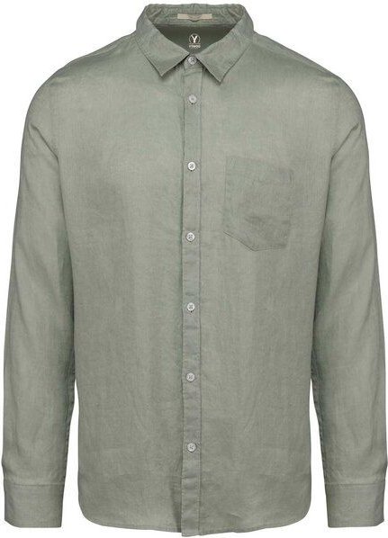 YTWOO Leinenhemd für Herren aus 100% Leinen mit Kragen