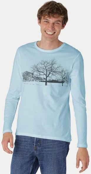 Peaces.bio - handbedruckte Biomode Herren Langarmshirt Landscape