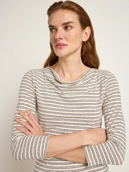 LANIUS Wasserfallshirt (OCS) aus Hanf und Bio-Baumwolle