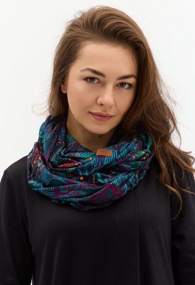 Schlauchschal Bundle – Rechteckiger – Warmer – Viscose mit Elasthan – Farbenfrohes Print KOKOworld – Fair produziert in ...