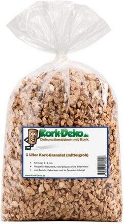 Kork-Deko 1 Liter Korkgranulat, mittlere Körnung (3-8 mm)