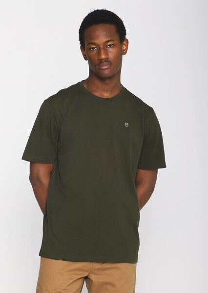 KnowledgeCotton Apparel T-Shirt LOKE Badge aus Bio-Baumwolle - ROC/GOTS/Vegan