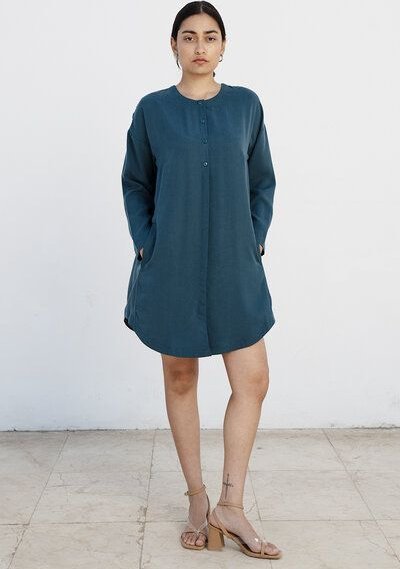 Studio Hertzberg OVERSIZE HEMDBLUSENKLEID "FII-NE" AUS TENCEL