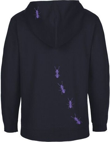 HANDGEDRUCKT Unisex Kinder Zip Up Hoody "Ameisen"