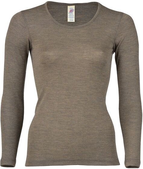 Engel natur Damen Unterhemd Langarm Bio-Schurwolle/Seide