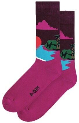 A-Dam Pinke Socken Red Sunset