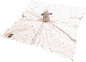 Pat und Patty Personalisertes Schmusetuch/ Schnuffeltuch , Greifling "Schaf" ,Farbe : weiss 100 % Baumwolle-kbA