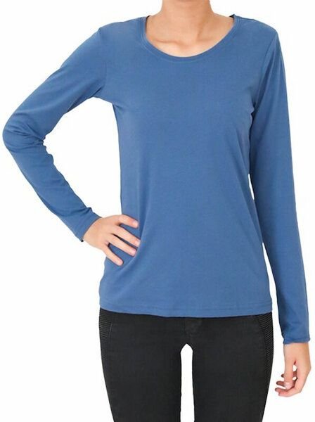 Leela Cotton Damen Langarmshirt 5 Farben Bio-Baumwolle Oberteil T-Shirt