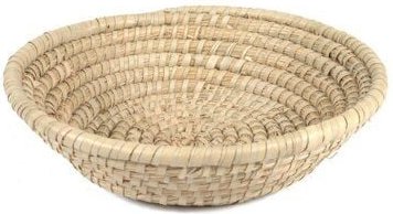 GLOBO Fair Trade Korb BROT in drei Größen, Kaisa-Gras, Rund, Naturmaterial