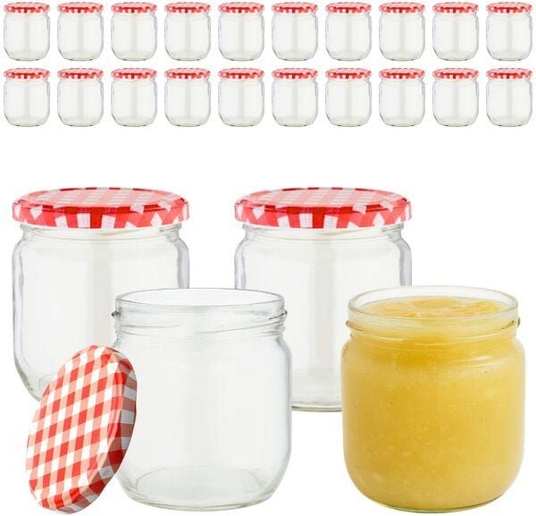 mikken Einmachgläser 425 ml Deckel Marmeladengläser Einkochgläser Vorratsgläser