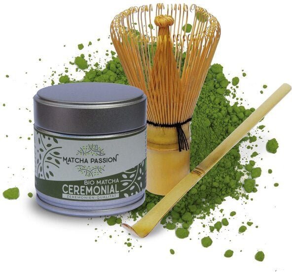 Matcha Passion Bio Matcha Ceremonial 30g Dose | mit oder ohne Zubehör