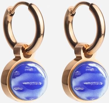 ALEXASCHA Roségold Creolen mit Anhänger | Mix & Match