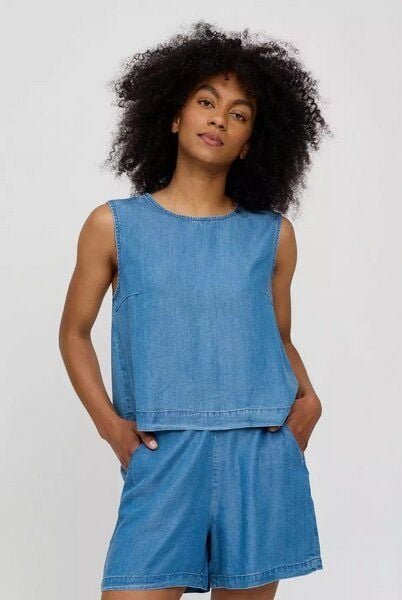 Mazine Top im Denim Look - aus Lyocell