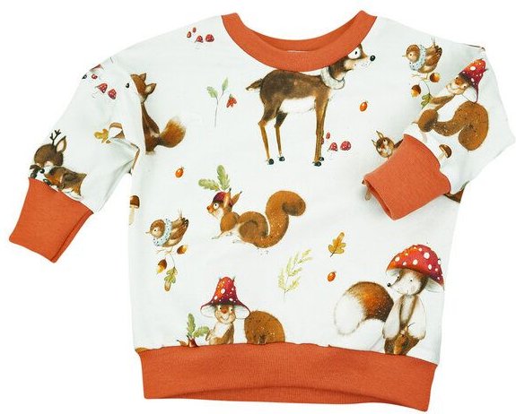 Sternchenwolke BIO Langarmshirt "Waldtiere"