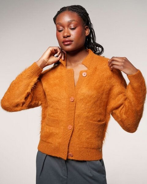 Alma & Lovis Kuschelige Wohlfühljacke aus gebrushtem Alpakastrick | Brushed Jacket