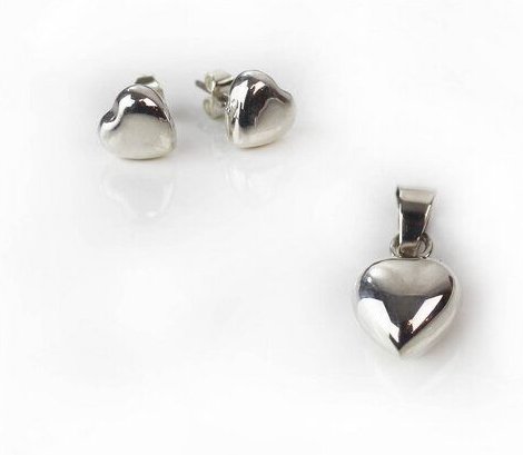 Mitienda Shop Schmuck Set 925 Silber Ohrstecker & Anhänger