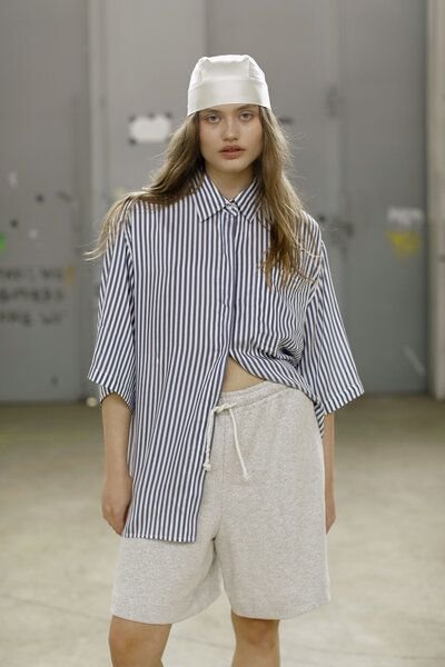 IVA RYCH Gestreifte Bluse mit kurzen Ärmeln I Deadstock