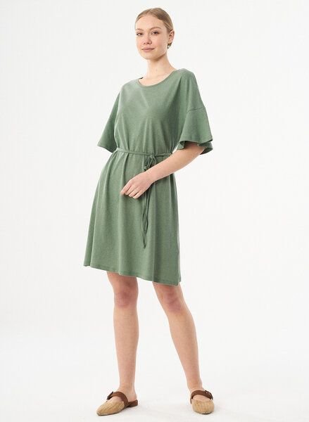 ORGANICATION Jerseykleid aus Bio-Baumwolle und Leinen