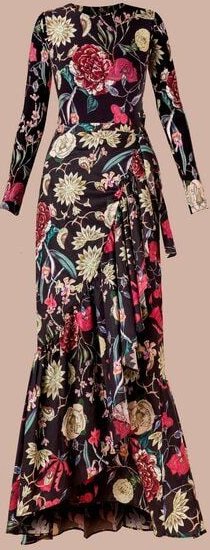 Atelier SNOW Set Langärmliger Body + Maxi-Wickelrock Camellia