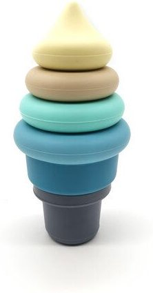 PETIKIDS Montessori-Lernspielzeug – Stapelbares Eis aus Silikon – Lernspielzeug