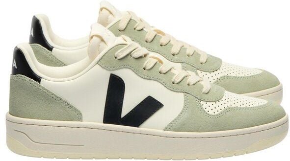 Veja Herren-Sneaker V-10 Prime Leather Pure Black Clay