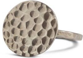 ting goods Ring gehämmert, Messing oder Sterling Silber