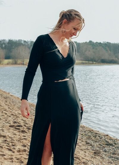 Vivien Joy Sommerrock mit Schlitz - Farrah Midiskirt