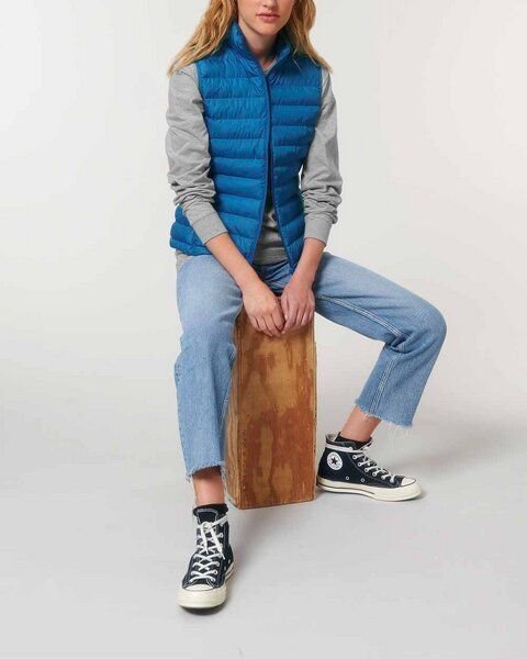 YTWOO Leichte sportliche Weste für Damen | komplett recycelt | Steppweste