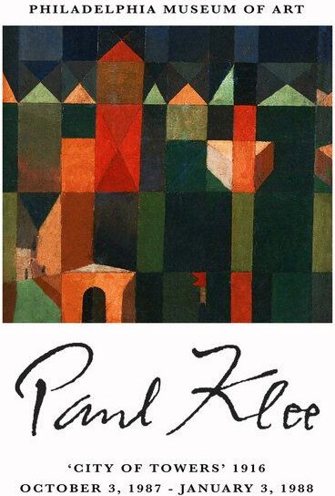 Photocircle Poster / Leinwandbild - City of Towers - Paul Klee Ausstellungsposter