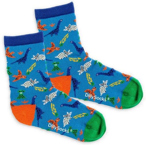 DillySocks Kindersocken Lil Dinosaurs Superstars aus Biobaumwoll-Mix
