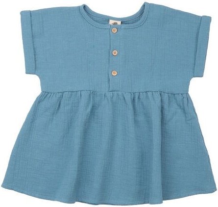 Bio-Baumwolle Floral Night Bluse Blau - GOTS Zertifiziert, 95% Organisch, Fair & Nachhaltig – Walkiddy