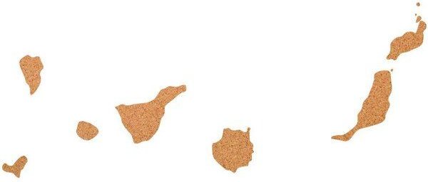 Kork-Deko Kanarische Inseln als Pinnwand aus Kork XXL ca. 80x50 cm | Umriss Kanaren