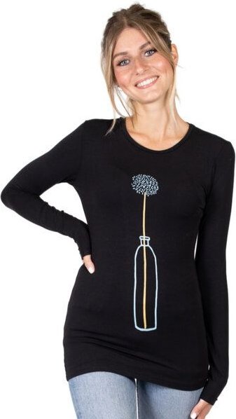 CORA happywear Damen T-Shirt "Matri" aus Eukalyptus | Blume Druck