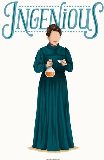 Photocircle Poster / Leinwandbild - Marie Curie Ingenious