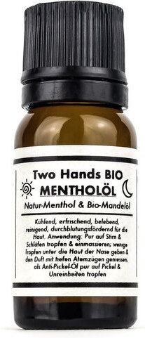 Two Hands BIO Mentholöl aus natürlichem Menthol & Bio-Mandelöl - Bio Vegan