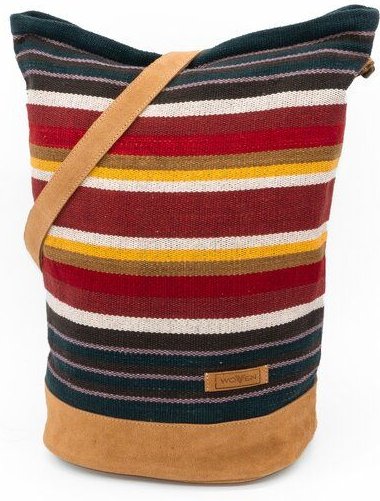 Damen Tasche Schultertasche Beuteltasche "Woven Lea Daily Bag" bunt Retro