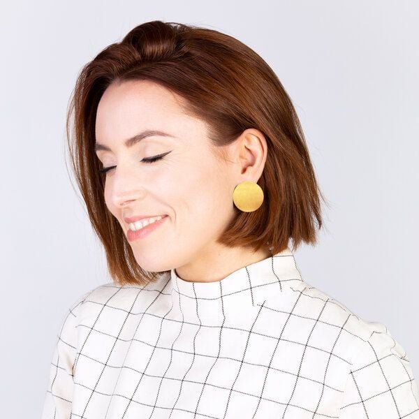 ALEXASCHA Große Ohrringe aus Edelstahl | Wasserfeste Ohrstecker Gold, Silber, Rosegold