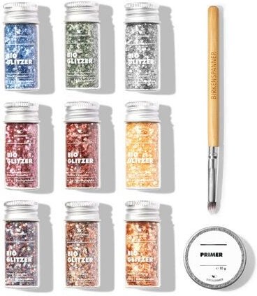BIRKENSPANNER Biologisch abbaubarer Glitzer | 9er Revel Set